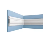 Foam Wall  Frame, 9.4 cm Height, 2 cm Thickness, 2.44 m Length, White Color | Zakharef Company