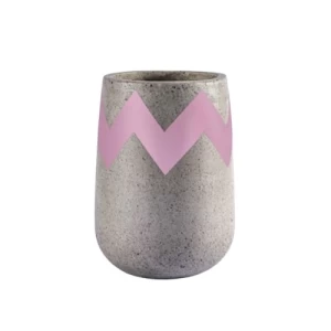 Concrete Plant Pot 25x25 cm Grey/Pink | Verde