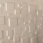 3D Wall Boards, Size 50×50 cm, off White Color, Design squears 