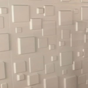 لوحات جدارية ثلاثية الأبعاد حجم 50×50 سم لون سكرى تصميم سكويرز | 