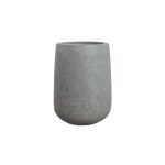 أحواض نبات أسطوانية خرسانية، عرض 37 سم، ارتفاع 50 سم، لون رمادي