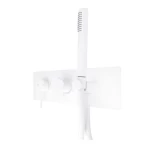 Two Way Concealed Shower Mixer, White Matte, Weight 5.57 kg