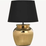 Metallic Table Light Modern, Size 40x40x46 cm, golden with black 