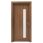 Premium solid wooden doors, size 235 x 115 cm, brown color, thickness 6 cm, model GD05