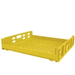 صندوق بلاستيك HDPE للمواد الغذائية، أصفر اللون، مقاس 75×65×15 سم، رمز المنتج ARJTB