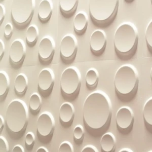 تغطية جدارية 3D، حجم 50×50 سم، لون أبيض، اسم الموديل creatrs | 