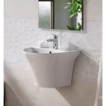 Wall Hung Washbasin Chrome Color Size 55×45×37.5 cm, Grande Model