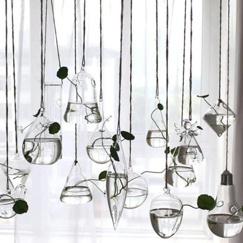 Hanging Plant Holder with Light, Modern, 12 cm Height, 8 cm Width | Matkel Store