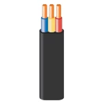 Three Core 6mm Stranded Copper Cable 300/500V, PVC 70°C Insulation, Black Color, 50 meter Length | Saudi Cable Company