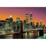 Decorative wall mural cities design, Size 366 cm × 254 cm, purple color
