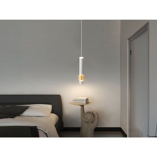 ALFREDO Hanging Light 3000K, 1500x63 mm, 7.2W LED, Sand White + Gold | ALFREDO