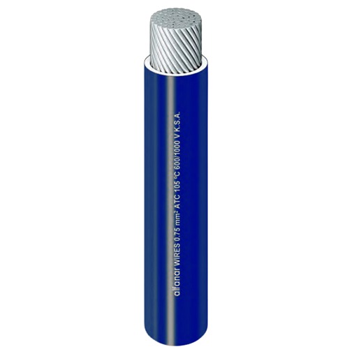 Flexible Single Electrical Wire 0.5mm² 600/1000V Tinned Copper PVC Blue | Al Fanar