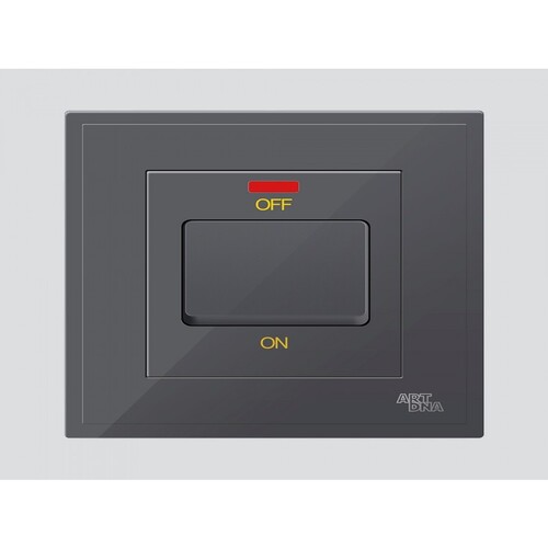 Water Heater Switch D3 Piano 7x7 cm 20 Amp Black | Art DNA