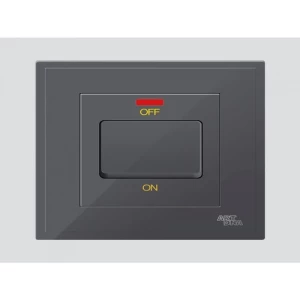 Water Heater Switch D3 Piano 7x7 cm 20 Amp Black | Art DNA