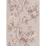 ورق جدران ايطالي لون وردي تصميم ورود، مقاس 10 م×0.70 م، موديل 15006