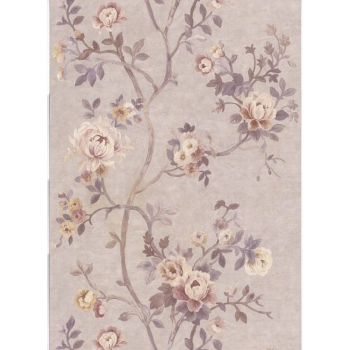 Italian Wallpaper Rose Color Floral Design, Size 10m x 0.70m, Model 15006 | Balbaid Decor Company
