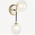 Modern Wall Light 2 Bulbs, 27 cm Length, 12 cm Width, Black | Gold