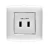 USB Charger socket 1g 2.1 Amp Alfanar Model  Omnia Size 7x7 Colour Silver with Chrome Ring