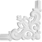 PU Foam Ceiling Decorative Cornices, 4 pieces, Size 25.5x25.5x4 cm, White Color | Zakharef factory