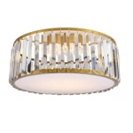 نجفة كريستال علاقي، تصميم كلاسيكي، طول 40 سم، عرض 16 سم، لون ذهبي