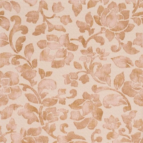 Italian Wallpaper 10m x 0.53m Dark Beige, Floral Pattern | Balbaid Decor Company