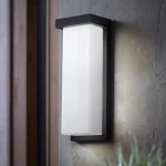 Outdoor LED Wall Mounted Lighting Unit, 24 Watt, black Color, Size 24×11 cm