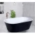 Acrylic Bathtub Length 160 cm, Width 75 cm, Black and White Color