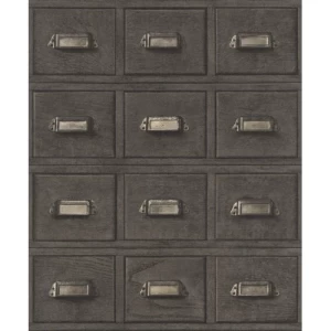 German Wallpaper Dark Gray 10m x 0.53m, Model 524017 | Balbaid Decor Company