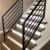 Rectangular  Iron Railing for Stairs, Handle Size 1.25 inch, Height 90 cm