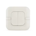 مفتاح انارة مزدوج دركسيون حبة عريضة 10 أمبير، ابيض، مقاس 7×7 سم، 250 فولت | سبكترا