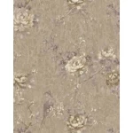 ورق حائط ايطالي، لون بيج غامق، تصميم ورود، مقاس 10 م×1.06 م، موديل 81655