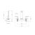Frameless Wall Mounted Bathroom Washbasin Mixer 19×32×6.8 cm Matte Gold | Hatch Company - Image 2