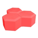 بلاط رصيف انترلوك دلتا سمك 6 سم  لون احمر | شركة معيار