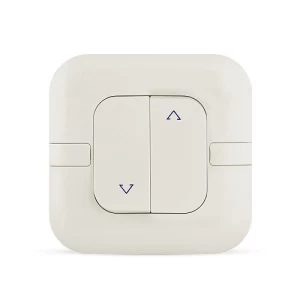 Curtain Switch 2 Gang Wide Rocker 10 Amp, White, 7x7cm, 250V | Spectra