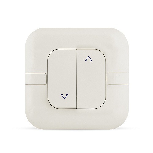 Curtain Switch 2 Gang Wide Rocker 10 Amp, White, 7x7cm, 250V | Spectra