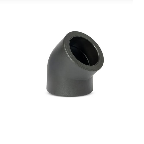 PPR/PPR-UV Elbow 45° Diameter 50 mm, Black Color | Al-Manar Pipes Factory