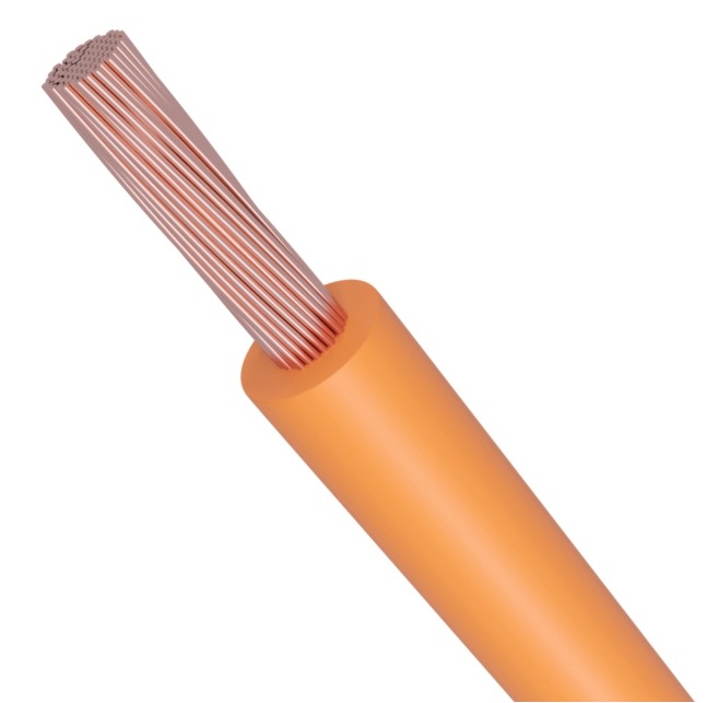 لفة سلك 2.5 مم NYA 450/750 فولت نحاس مجدول عزل PVC 90°C برتقالي | شركة كابلات الشرقية للصناعة