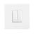 Electrical light switch 2 gang 2 way 10 Amp Sidra Alfanar Size 7×7 cm Color White 