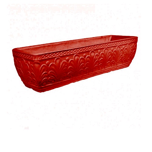 Plastic Transplant Pot Large Rectangle 98x28x23.5 cm Brick Color | Al Zamil Tanks