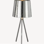 Classic Oriental Table Lamp, 52 cm Height, 28 cm Width, Silver Color