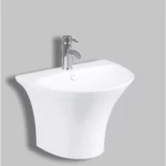 Round Hanging ceramic Wash Basin  Size 40×40  cm, White Color