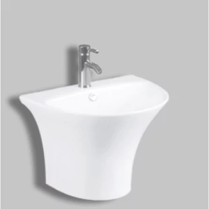 Round Hanging Ceramic Wash Basin Size 40×40 cm, White Color | Prime Alarabia