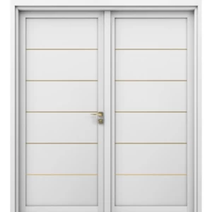 Premium Luxury Classic Double Wood Door 220×235 cm 6 cm Thickness White | GM01
