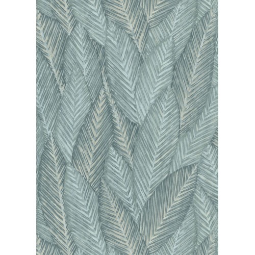 Leaf-patterned Wallpaper Length 10 m, Width 0.53 m, Gray Color, Model 10391-35 | Balbaid Decor Company