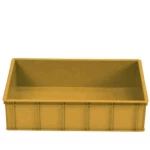 صندوق تخزين بلاستيك اتش دى بى اى، مقاس 17×44×64 سم، لون اصفر موديل QMOXJ