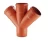 UPVC 45° Double Y Size 160 mm, Length 401 mm, Orange Color | Cosmoplast