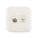 Telephone Socket RJ11 6P6C + Angular Sattelite Socket, White, 7x7cm Size | Spectra 