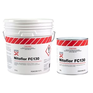 Water Based Epoxy Floor Coating Nitoflor FC130 16 Litres Silver Gray | Fosam Company Limited