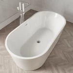 Acrylic Oval Bathtub Size 80X180 cm, White Color