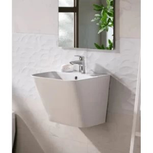 Hanging Washbasin 56.5x44x38 cm Porcelain White, Krakows Model | Abyat Company
